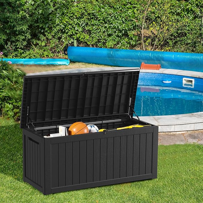 PATIOEASY Outdoor Storage Box 270GAL Waterproof Resin Deck Box, UV-Resistant - Image 4