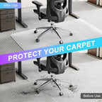 Vicwe Office Chair Mat for Carpet, Easy Rolling Hard Mat for Office Chair on - Image 5