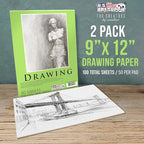 U.S. Art Supply 9" x 12" Premium Drawing Pad, 60 lb - Image 2