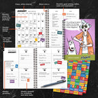 TF Publishing 2026 Maxine Medium Weekly Monthly Planner with 12-Month Calendar Grid, Goals and Task Trackers - Weekly Schedule Planner w/Priority List Section and Stickers - 6.5in x 8in