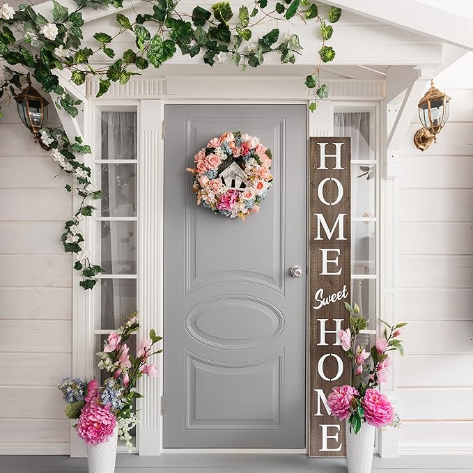 Home Sweet Home Sign for Front Door, Wood Rustic Front Porch Décor, Farmhouse - Image 7