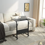 DlandHome Rolling Laptop Desk Stand Up Adjustable Mobile Laptop Desk, 23.6 - Image 4