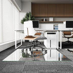 Koonmi Glass Chair Mat for Carpet, 30"x48" Thick Office Chair Mat | Tempered Glass Chair Mats with Round and Polished Edges, Smooth Rolling for Carpet Floor Protection, Scratch-Resistant