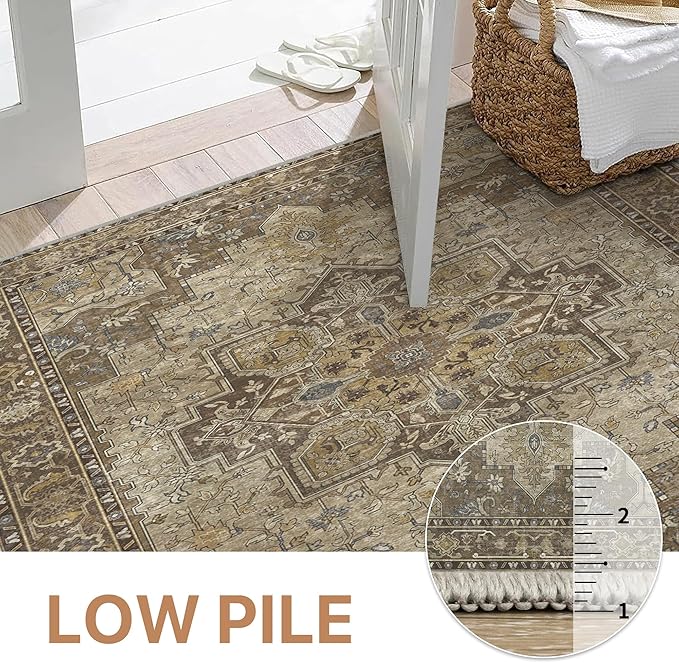 GENIMO 2'6''x7 Runner Rugs for Hallway, Machine Washable Non Slip Vintage Rugs - Image 4