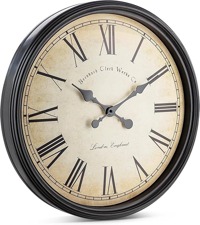 Bernhard Products Large Decorative Wall Clock 20 Inch Silent Non Ticking - Image 2