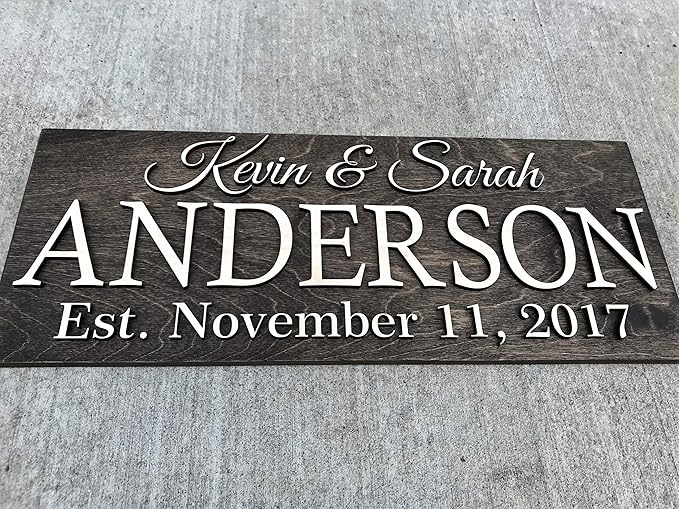 Personalized Family Name Wooden Sign | Last Name Established | Custom Wedding - Image 2