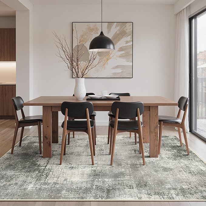 GENIMO 8x10 Area Rugs for Living Room, Machine Washable Non Slip Rugs, Low Pile - Image 8