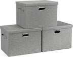 Graciadeco Large 17" 36 Quart Collapsible Stackable Storage Bins by GraciadecoStorage