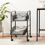 Safco 5215BL Onyx Mesh Open File Cart - Image 2