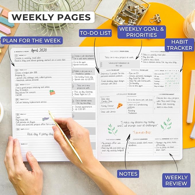 Clever Fox Planner PRO Light – Weekly & Monthly Life Planner to Increase - Image 3