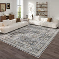 Rugcomf 9x12 Rug Washable Boho Soft Large Area Rug Non-Slip Faux Wool Vintage by Rugcomf