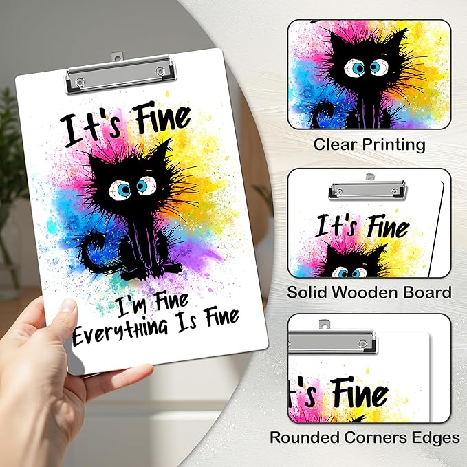 APIILVPQ Black Cat Clipboard, Cute Clipboards - Image 4