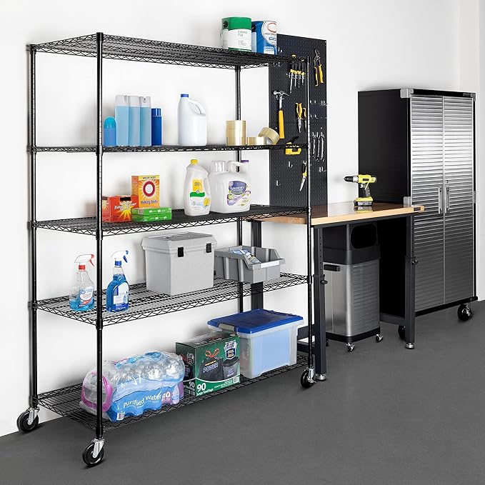 Seville Classics UltraDurable Heavy Duty NSF Solid Steel Wire Rack Storage Unit - Image 5