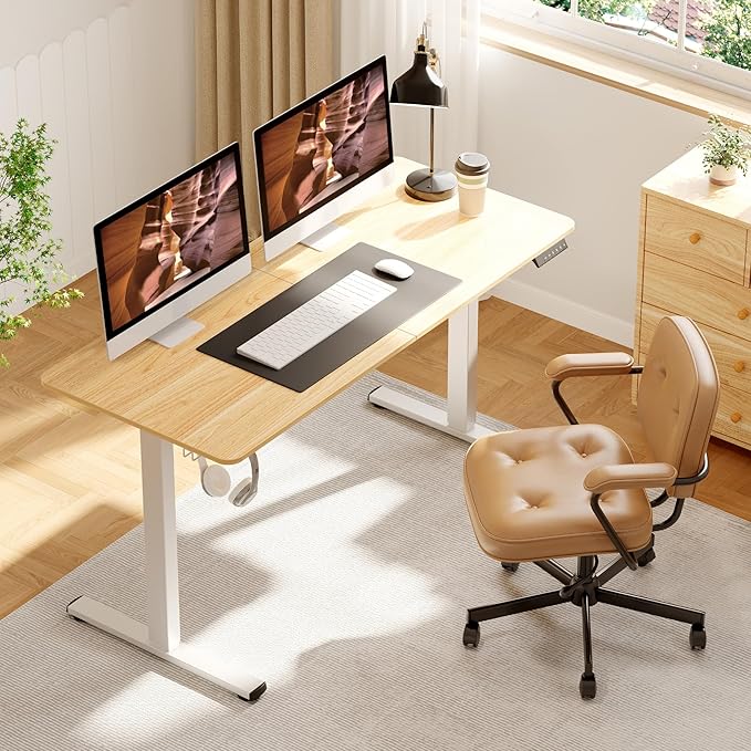 Adjustable Stand Up Desk with Memory Preset, Electric Standing Desk 55x 24 Inch - Image 2