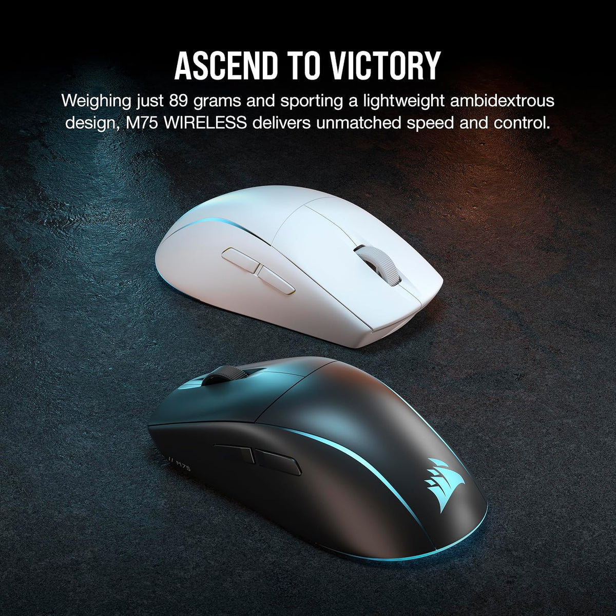 Corsair M75 Wireless RGB Lightweight FPS Gaming Mouse – 26,000 DPI – Swappabl...