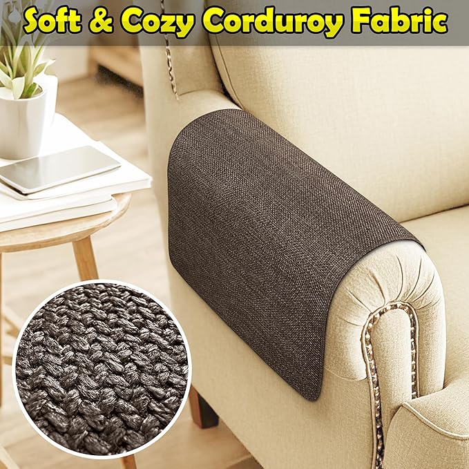 Couch Arm Covers, Waterproof Armrest Cover - Image 4