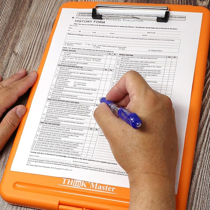 Think2Master Orange Plastic Storage Clipboard. | 25% Heavier & Sturdier| Heavy - Image 6