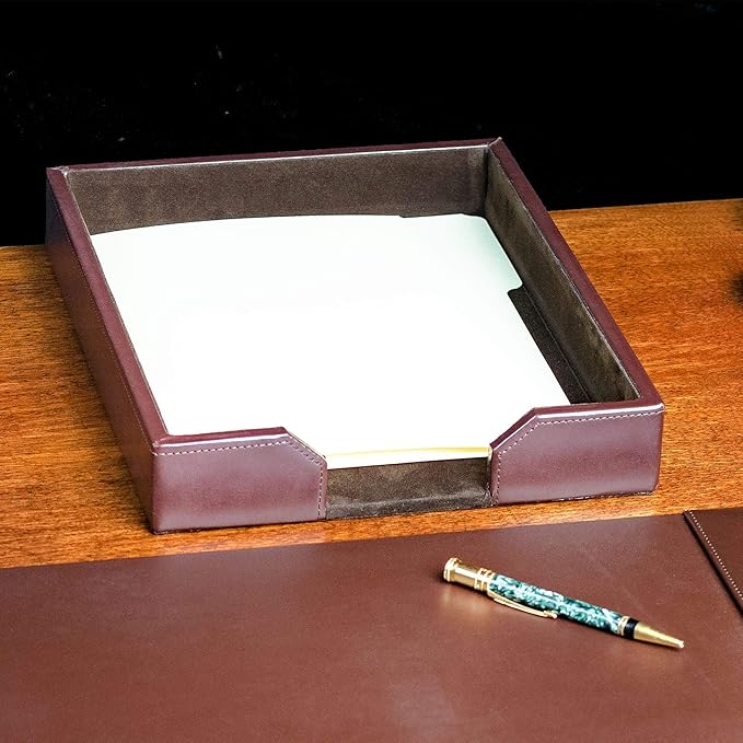 DACASSO Bonded Leather Desktop Letter Tray - Image 5