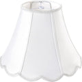 GO&SO Off White Bell Lamp Shade Medium, Scalloped Lampshade Braids by GOSO