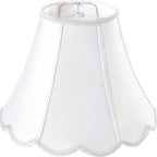 GO&SO Off White Bell Lamp Shade Medium, Scalloped Lampshade Braids by GOSO