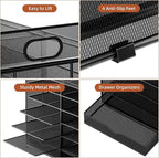 Marbrasse 7 Tier Desktop Literature Organizer, Mesh Paper Organizer, Desk - Image 5