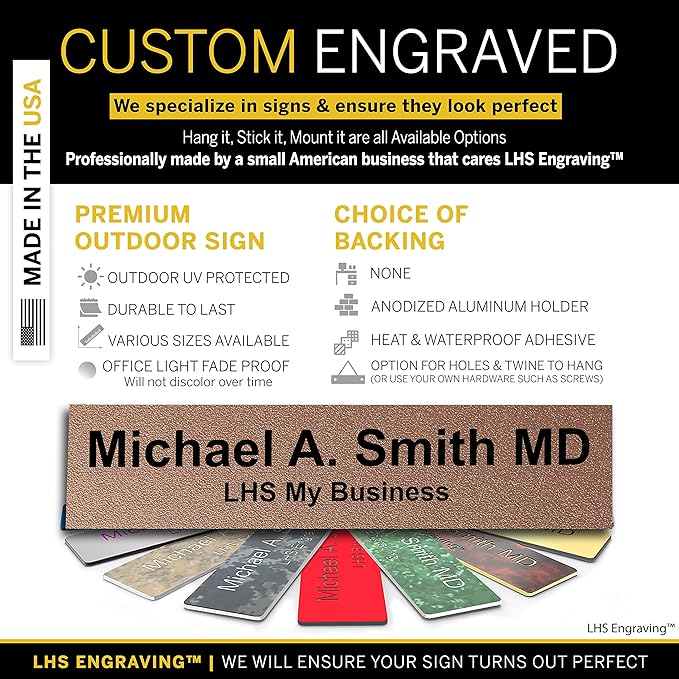 Personalized Name Plate with Choice of Mounting - Image 2