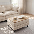 convertible corduroy ottoman cushion footrest, 3-in-1 storage coffee, main product view