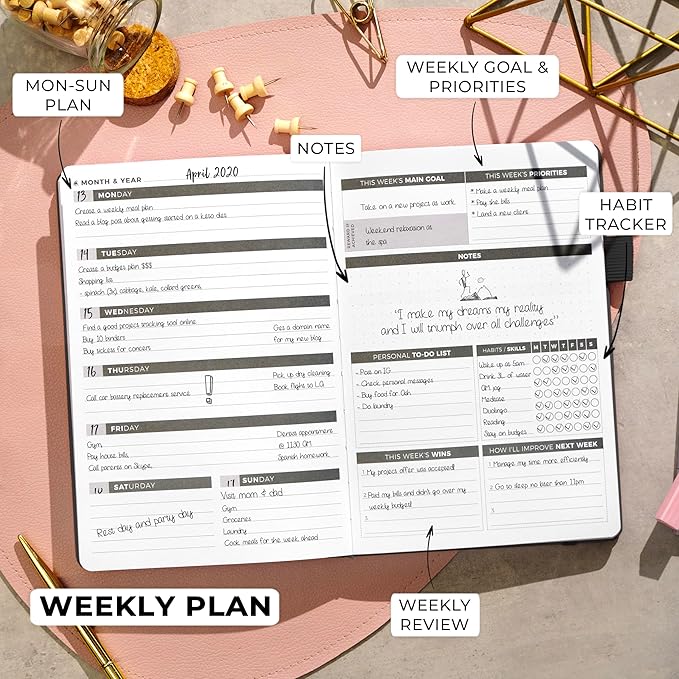 Clever Fox Planner – Undated Weekly & Monthly Planner - Image 3