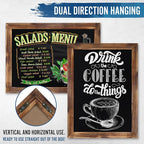 HBCY Creations 18" x 24" Torched Brown Solid Wood Frame Wall Chalkboard - Image 3