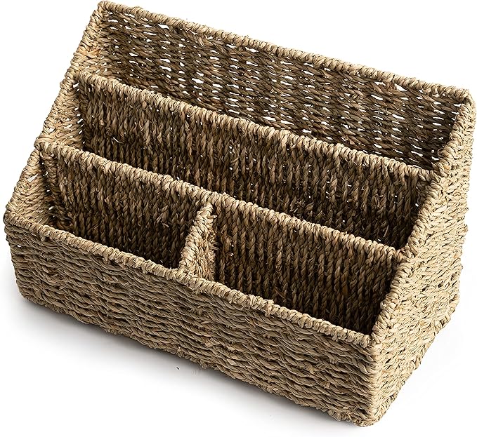 KOLWOVEN Magazine Display Holder- Mail Organizer Countertop- Mail Holder l Bill by KOLWOVEN