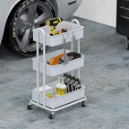 Simple Houseware 3-Tier Heavy Duty Metal Utility Rolling Cart - Image 6