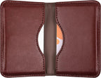 Wisdompro Business Card Holder, 2-Sided PU Leather Folio Name Card Holder by Wisdompro