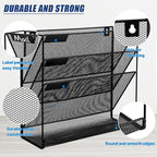 EASEPRES Desk File Organizer Mesh 4-Tier, Hanging Wall Mount Document - Image 3