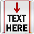 Custom Arrow, Custom Directional Sign, Arrow Down Sign, 24x30 Inches, 3M EGP