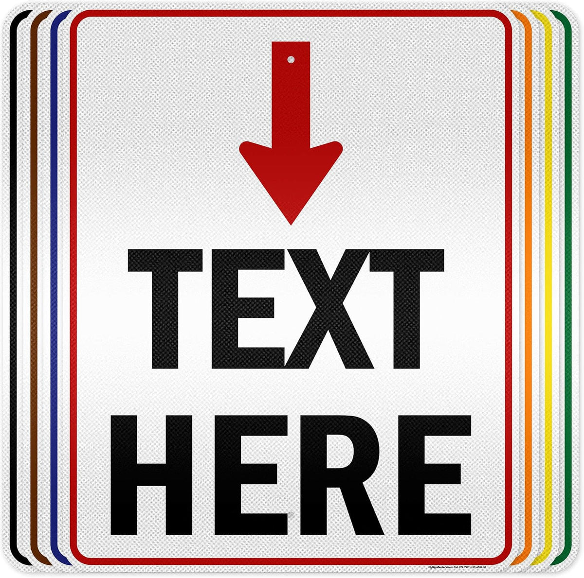 Custom Arrow, Custom Directional Sign, Arrow Down Sign, 24x30 Inches, 3M EGP