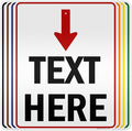 Custom Arrow, Custom Directional Sign, Arrow Down Sign, 24x30 Inches, 3M EGP by MySignCenter