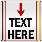 Custom Arrow, Custom Directional Sign, Arrow Down Sign, 24x30 Inches, 3M EGP by MySignCenter