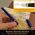BEILUNER Blue Fountain Pen, Stunning Luxury Pens - Image 4