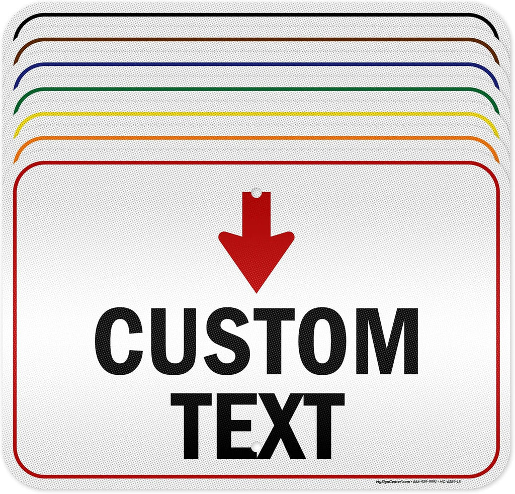 Custom Arrow, Custom Directional Sign, Down Arrow, 12x18 Inches, 3M EGP