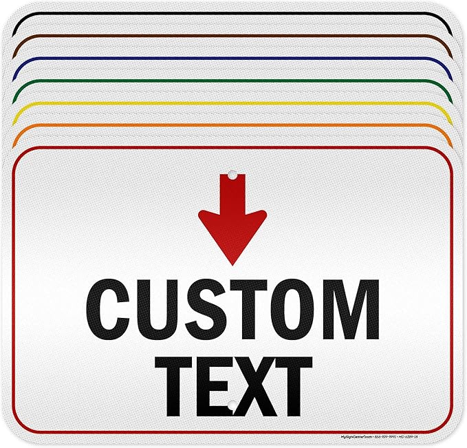 Custom Arrow, Custom Directional Sign, Down Arrow, 12x18 Inches, 3M EGP by MySignCenter