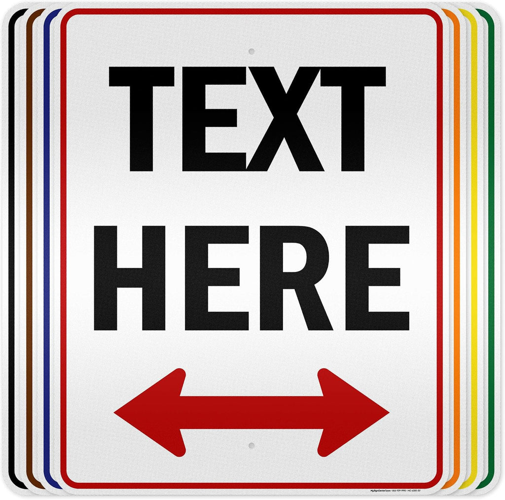 Custom Arrow, Custom Directional Sign, Two Way Arrow, 24x30 Inches, 3M EGP