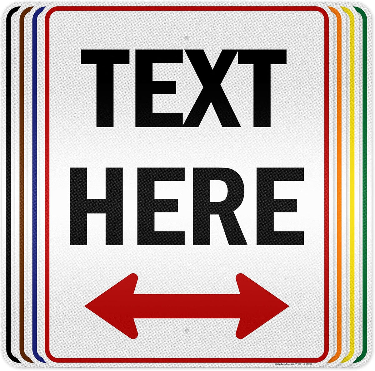 Custom Arrow, Custom Directional Sign, Two Way Arrow, 24x30 Inches, 3M EGP