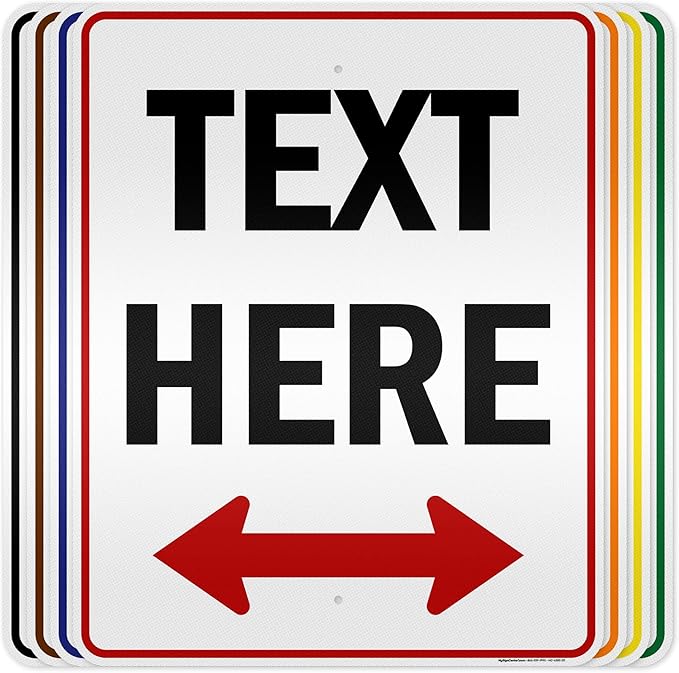 Custom Arrow, Custom Directional Sign, Two Way Arrow, 24x30 Inches, 3M EGP by MySignCenter