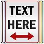 Custom Arrow, Custom Directional Sign, Two Way Arrow, 24x30 Inches, 3M EGP by MySignCenter