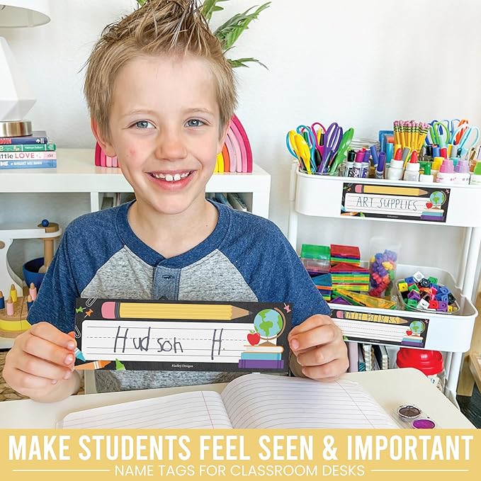 Desk Name Tags for Classroom -25 Student Name Plates for Classroom Kindergarten - Image 2