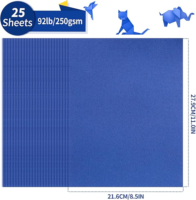 25 Sheets Navy Blue Cardstock - Image 2