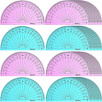 EBOOT 50 Pcs Math Protractors Plastic Protractor 180 Degrees, 4 Inches by eBoot