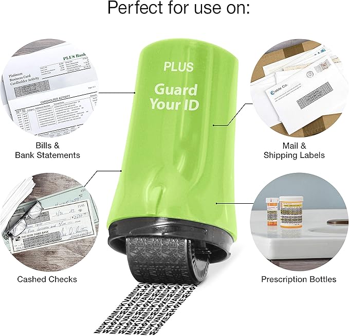 Guard Your ID Advanced Roller Identity Theft Prevention Security Stamp Green - Image 4
