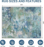 Office Chair Mat for Hardwood Tile Floor, Abstract 48"X 60" Desk Mats for - Image 9