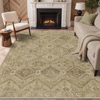 GENIMO 9x12 Area Rugs for Living Room, Machine Washable Non Slip Vintage Rugs - Image 3